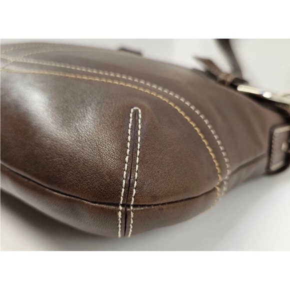 Coach Chocolate Brown Leather Shoulder Bag - Picture 10 of 16